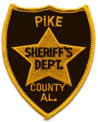 Pike County Sheriff's Dept (Alabama)
Thanks to BensPatchCollection.com for this scan.
Keywords: sheriffs department