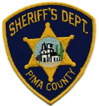 Pima County Sheriff's Dept (Arizona)
Thanks to BensPatchCollection.com for this scan.
Keywords: sheriffs department