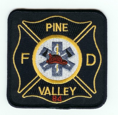 Pine Valley FD
Thanks to PaulsFirePatches.com for this scan.
Keywords: california fire department