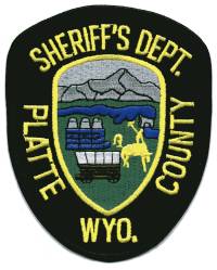 Platte County Sheriff's Dept (Wyoming)
Thanks to BensPatchCollection.com for this scan.
Keywords: sheriffs department