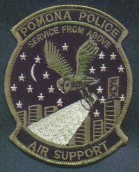 Pomona Police Air Support
Thanks to EmblemAndPatchSales.com for this scan.
Keywords: california helicopter