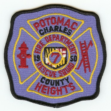 Potomac Heights Fire Department Rescue Squad
Thanks to PaulsFirePatches.com for this scan.
Keywords: maryland charles county