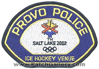 Provo Police Department Salt Lake 2002 Olympics (Utah)
Thanks to Alans-Stuff.com for this scan.
Keywords: dept.