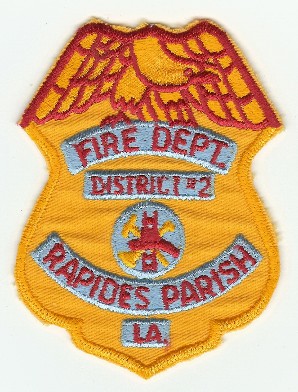 Rapides Parish Fire Dept District #2
Thanks to PaulsFirePatches.com for this scan.
Keywords: louisiana department