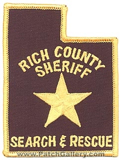 Rich County Sheriff's Department Search and Rescue (Utah)
Thanks to Alans-Stuff.com for this scan.
Keywords: sheriffs dept. sar &