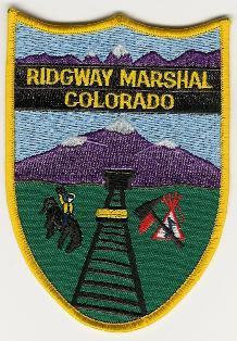 Ridgway Marshal (Colorado)
Thanks to Scott McDairmant for this scan.
