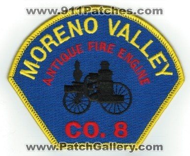 Moreno Valley Antique Fire Engine Company 8 (California)
Thanks to Paul Howard for this scan.
Keywords: co.