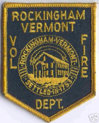 Rockingham Vol Fire Dept
Thanks to Brent Kimberland for this scan.
Keywords: vermont volunteer department