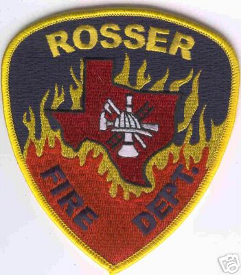 Rosser Fire Dept
Thanks to Brent Kimberland for this scan.
Keywords: texas department