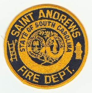 Saint Andrews Fire Dept
Thanks to PaulsFirePatches.com for this scan.
Keywords: south carolina department