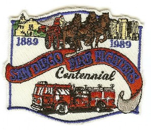 San Diego Fire Fighters Centennial
Thanks to PaulsFirePatches.com for this scan.
Keywords: california