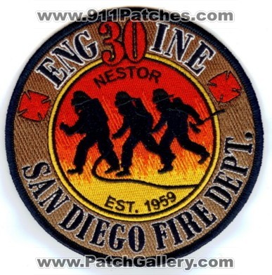 San Diego Fire Department Engine 30 (California)
Thanks to Paul Howard for this scan.
Keywords: dept. nestor