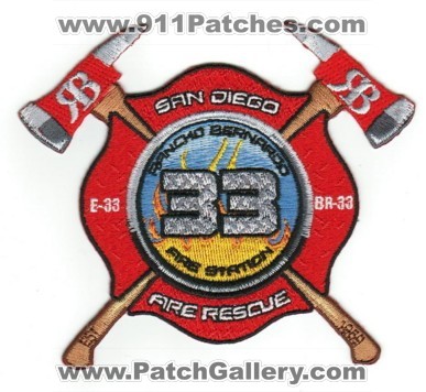 San Diego Fire Department Station 33 (California)
Thanks to Paul Howard for this scan.
Keywords: dept. e-33 br-33 engine brush rancho bernardo rescue