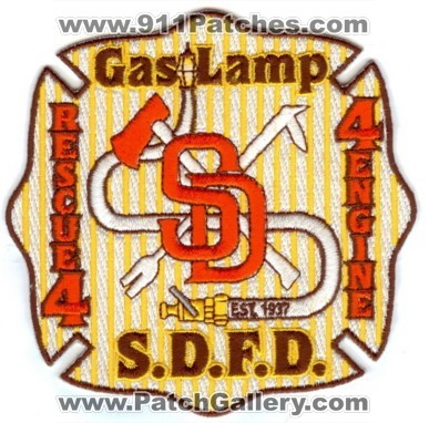 San Diego Fire Department Station 4 (California)
Thanks to Paul Howard for this scan.
Keywords: dept. s.d.f.d. sdfd engine rescue gas lamp