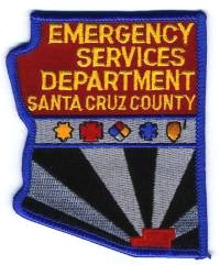 Santa Cruz County Emergency Services Department (Arizona)
Thanks to BensPatchCollection.com for this scan.
Keywords: fire ems police sheriff