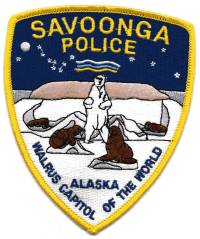 Savoonga Police (Alaska)
Thanks to BensPatchCollection.com for this scan.
