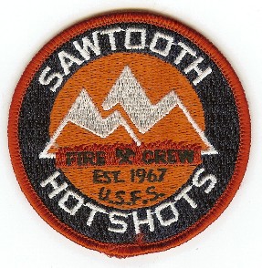 Sawtooth Hotshots Fire Crew
Thanks to PaulsFirePatches.com for this scan.
Keywords: idaho wildland
