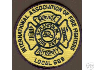 Scranton Fire Dept IAFF Local 669
Thanks to Brent Kimberland for this scan.
Keywords: pennsylvania department