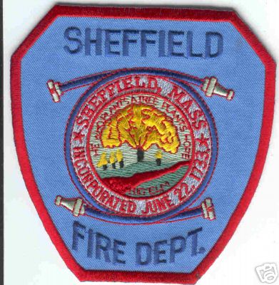 Sheffield Fire Dept
Thanks to Brent Kimberland for this scan.
Keywords: massachusetts department