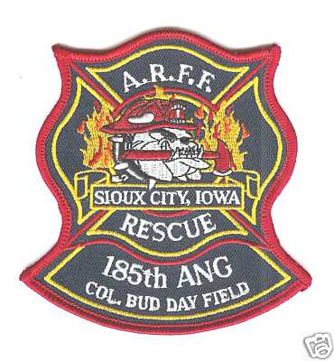 Sioux City Col Bud Day Field ARFF IA Fire Dept Patch Iowa