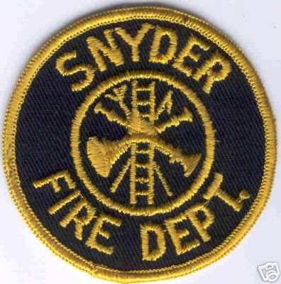 Snyder Fire Dept
Thanks to Brent Kimberland for this scan.
Keywords: new york department