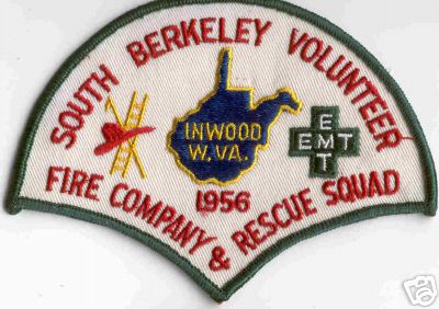 South Berkeley Volunteer Fire Company & Rescue Squad
Thanks to Brent Kimberland for this scan.
Keywords: west virginia inwood