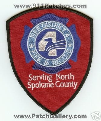Spokane County Fire District 4 (Washington)
Thanks to PaulsFirePatches.com for this scan.
Keywords: washington rescue
