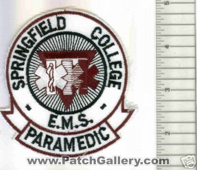 Springfield College E.M.S. Paramedic (Massachusetts)
Thanks to Mark C Barilovich for this scan.
Keywords: ems