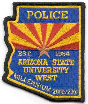 Arizona State University West Police
Thanks to Scott McDairmant for this scan.
