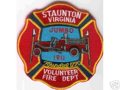 Staunton Volunteer Fire Dept
Thanks to Brent Kimberland for this scan.
Keywords: virginia department