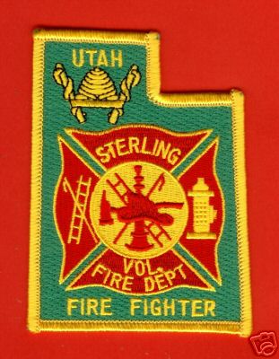 Sterling Vol Fire Dept Fire Fighter
Thanks to PaulsFirePatches.com for this scan.
Keywords: utah volunteer department