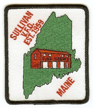 Sullivan Volunteer Fire Department (Maine)
Thanks to PaulsFirePatches.com for this scan.
Keywords: vfd v.f.d.
