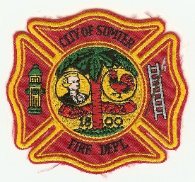 Sumter Fire Dept
Thanks to PaulsFirePatches.com for this scan.
Keywords: south carolina department city of