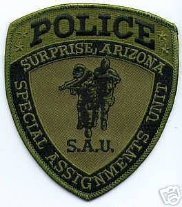 Surprise Police Special Assignments Unit (Arizona)
Thanks to apdsgt for this scan.
Keywords: s.a.u. sau