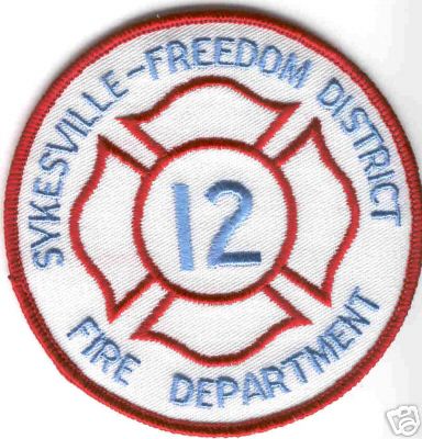 Sykesville Freedom District Fire Department
Thanks to Brent Kimberland for this scan.
Keywords: maryland 12