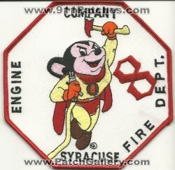 Syracuse Fire Engine 8 (New York)
Thanks to Mark Hetzel Sr. for this scan.
Keywords: company dept. department