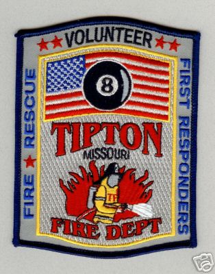 Tipton Volunteer Fire Dept
Thanks to PaulsFirePatches.com for this scan.
Keywords: missouri department rescue first responder