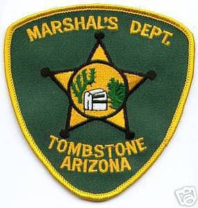 Tombstone Marshal's Dept (Arizona)
Thanks to apdsgt for this scan.
Keywords: marshals department