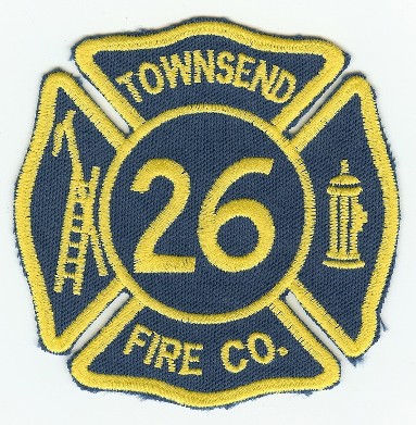 Townsend Fire Co 26
Thanks to PaulsFirePatches.com for this scan.
Keywords: delaware company