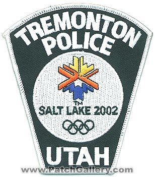 Tremonton Police Department Salt Lake 2002 Olympics (Utah)
Thanks to Alans-Stuff.com for this scan.
Keywords: dept.