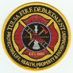 Tulsa Fire Department
Thanks to PaulsFirePatches.com for this scan.
Keywords: oklahoma