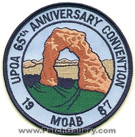 Utah Peach Officers Association 1987 Convention Moab (Utah)
Thanks to Alans-Stuff.com for this scan.
Keywords: upoa 65th anniversary