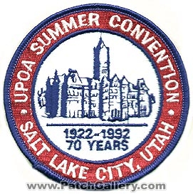 Utah Peach Officers Association 1992 Summer Convention Salt Lake City (Utah)
Thanks to Alans-Stuff.com for this scan.
Keywords: upoa