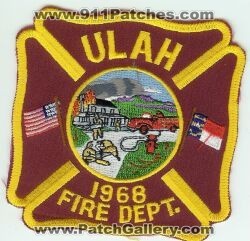 Ulah Fire Department (North Carolina)
Thanks to Mark Hetzel Sr. for this scan.
Keywords: dept.