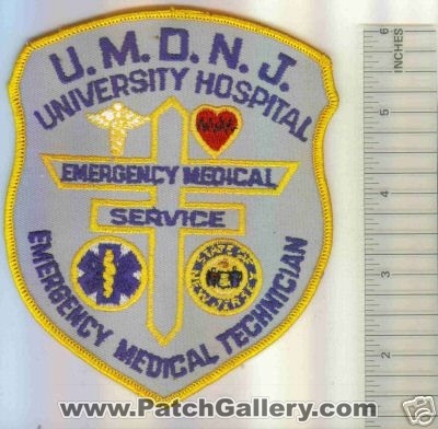 University Hospital Emergency Medical Service Emergency Medical Technician (New Jersey)
Thanks to Mark C Barilovich for this scan.
Keywords: ems emt u.m.d.n.j. umdnj
