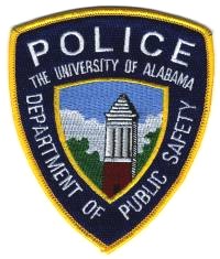 University of Alabama Department of Public Safety Police
Thanks to BensPatchCollection.com for this scan.
Keywords: dps the