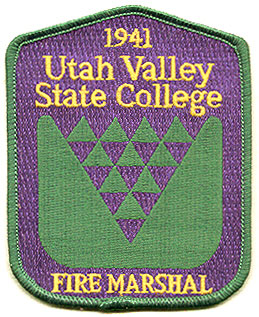 Utah Valley State College Fire Marshal
Thanks to Alans-Stuff.com for this scan.
Keywords: uvsc
