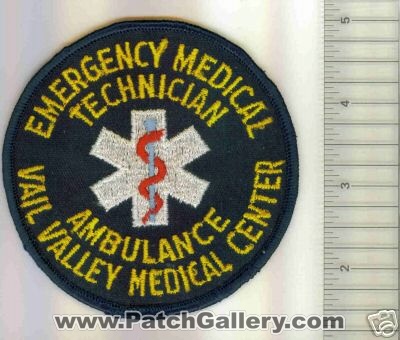 Vail Valley Medical Center Ambulance Emergency Medical Technician (Colorado)
Thanks to Mark C Barilovich for this scan.
Keywords: ems emt