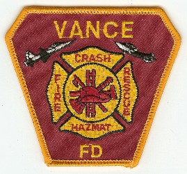 Vance AFB Crash Fire Rescue
Thanks to PaulsFirePatches.com for this scan.
Keywords: oklahoma air force base usaf cfr arff aircraft hazmat haz mat
