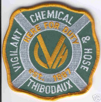 Vigilant Chemical & Hose Fire
Thanks to Brent Kimberland for this scan.
Keywords: louisiana thibodaux